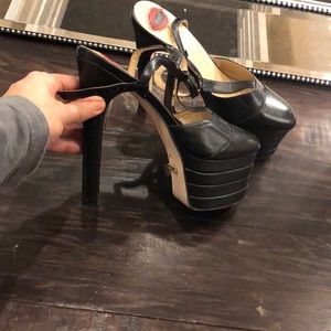 Black  6 inch platform heels